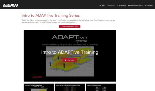 EAW’s Dedicated Educational Website Empowers Users