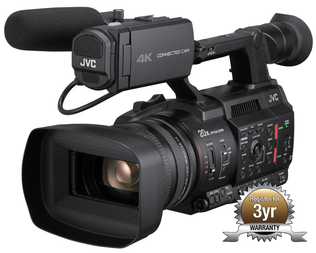 JVC Professional Video, a division of JVCKENWOOD USA Corporation, has expanded its extended warranty program to now also include CONNECTED CAM 500 Series streaming handheld camcorders.