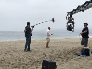 Scott Harber on-location with Dwayne "The Rock" Johnson.