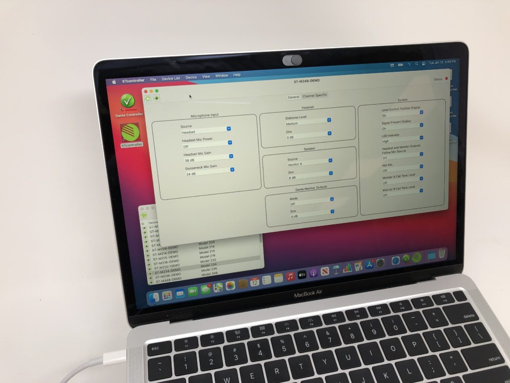 Studio Technologies' macOS™ Version of STcontroller