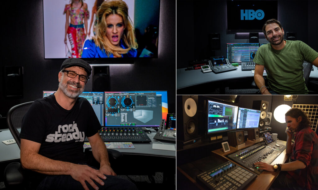 HBO’s Director of Post Production Sound, Glen Schricker, Re-Recording Mixer Aiden Ramos and Re-Recording Mixer Ryan McCambridge who all worked on the Sex and the City remaster